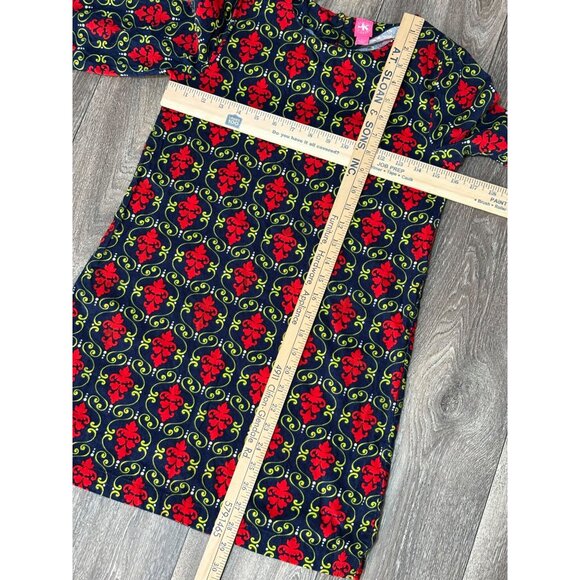 J. KHAKI BIG GIRLS L CORDUROY LONG SLEEVE DRESS PAISLEY NAVY RED YELLOW - Picture 3 of 6